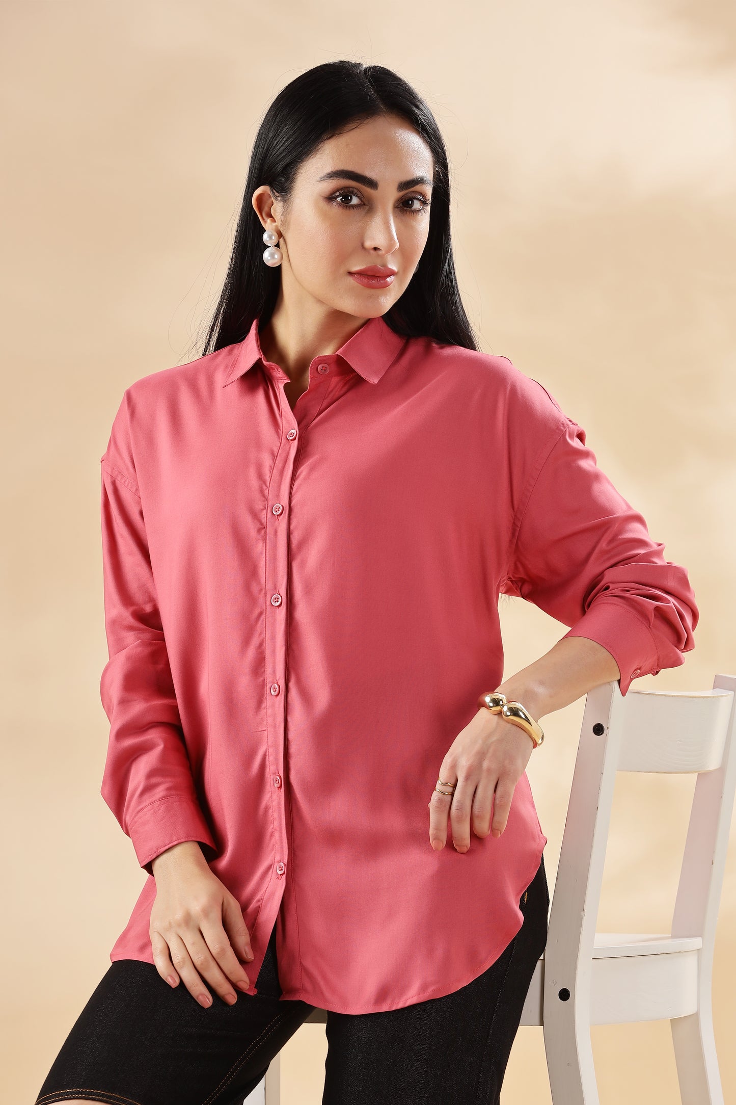 Cotton Reyon Plain Shirt