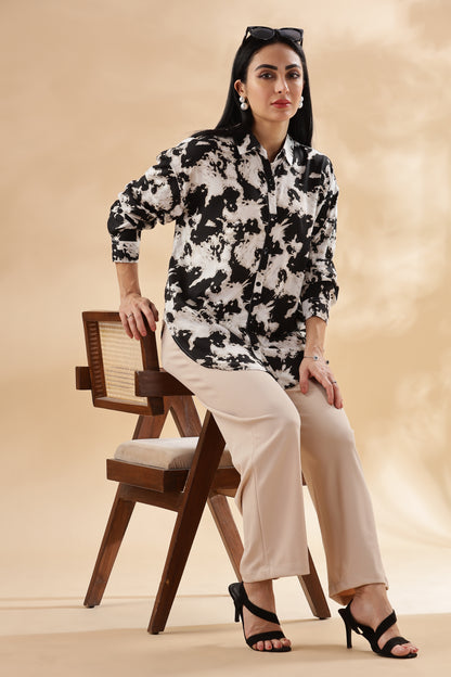 Cotton Reyon Printed Shirt